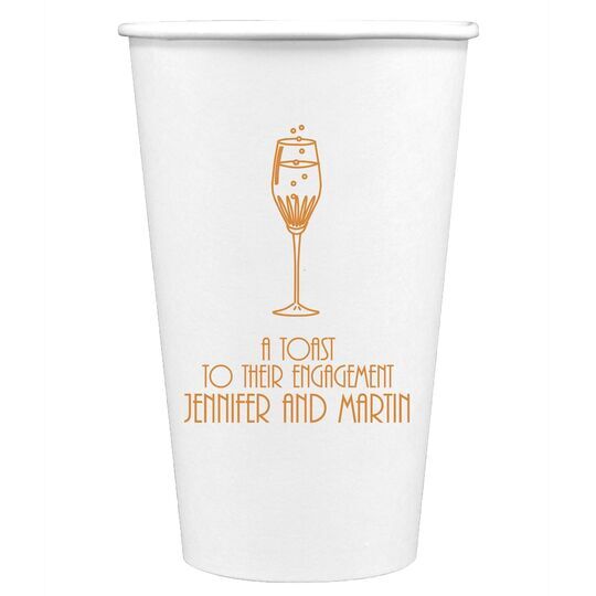 Bubbly Champagne Paper Coffee Cups